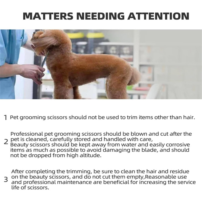Професійна вигнута ножиця для собак 7.5 дюймів, з ергономічною ручкою, з нержавіючої сталі 440C, для грумінгу собак та котів