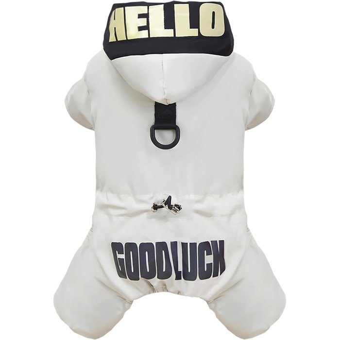 Теплий зимовий халат для собак та котів, водонепроникний, з бавовни, сірий, XXXL (довжина спини 42 см)