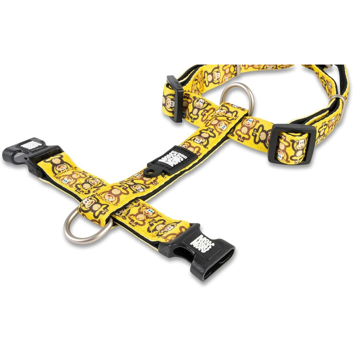 Нашийник для собак Max & Molly H-подібної форми, Ultrabequemes Geschirr Hund з неопрену для середніх собак, Monkey Maniac/M, з підкладкою, безпечний та ультралегкий – комфорт для вашого вірного компаньйона