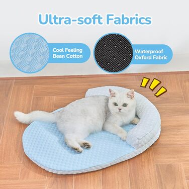 Підвісне ліжко для котів CATISM, 360° обертання, блакитне, до 20 кг