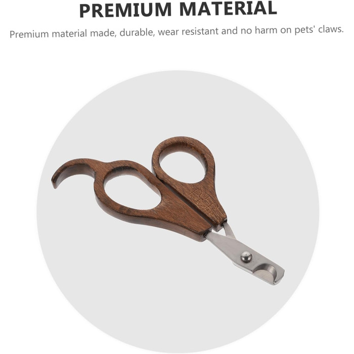 Ножиці для стрижки кігтів собак та котів Housoutil - безпечні, зручні, з дерев'яною ручкою