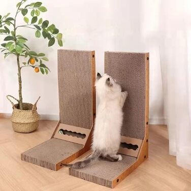 Кігтеточка для котів L-подібної форми, 58 см, з картонної коробки, іграшка для котів, 58x40x25 см