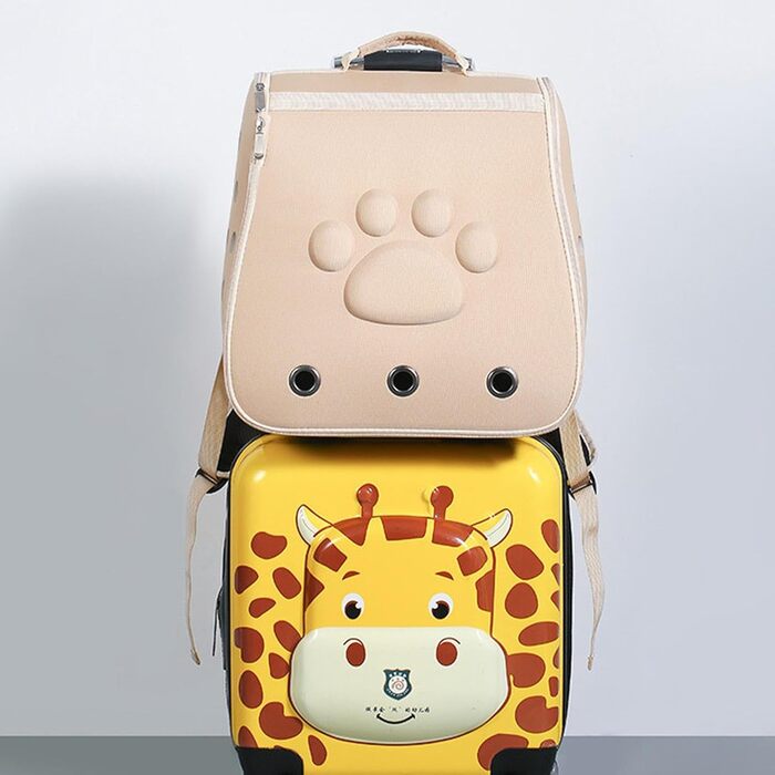 Сумка-переноска для тварин: дихаюча переноска для котів та собак | Легка, легко очищувана, міцна (Хакі)