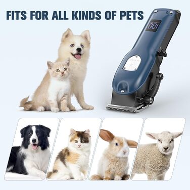 Машинка для стрижки собак, набір для грумінгу, бездротова машинка для стрижки шерсті собак для густої шерсті, тример для собак, тиха машинка для стрижки шерсті собак, тихий тваринний тример для собак, блакитний