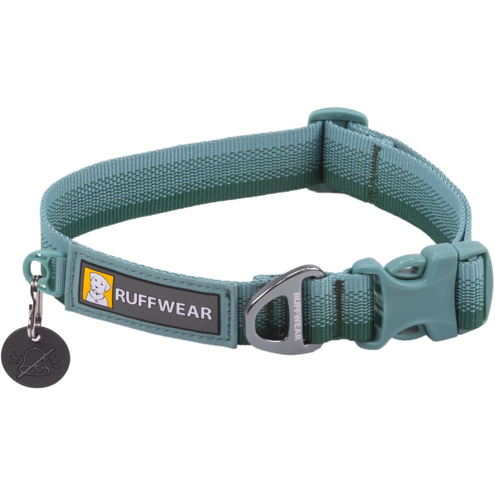 Нашийник для собак Ruffwear Front Range, регульований, м'який, з V-кільцем, зелений River Rock, 35-51 см