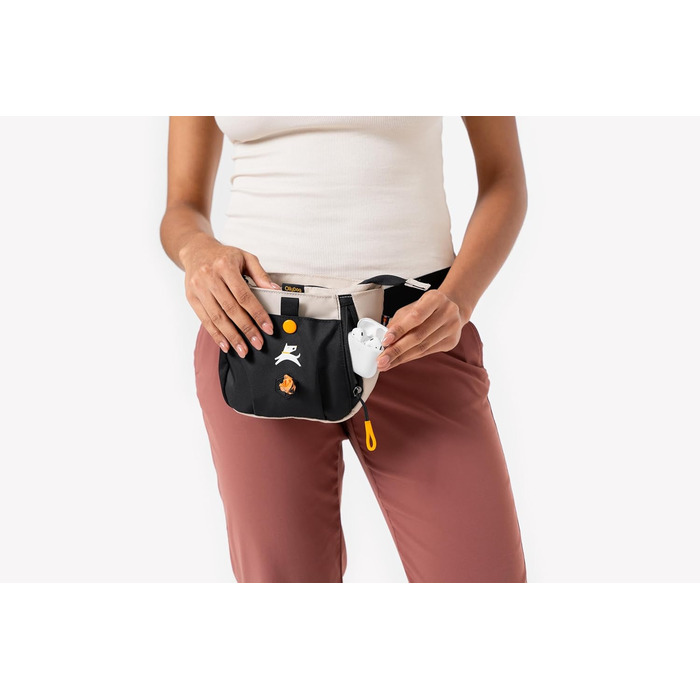ОлліДог Backcountry Tagestasche - сумка для ласощів та відходів для собак, з кліпсою на пояс, Raven S'25