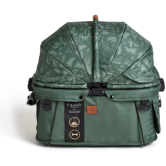 FIKAGO Сумка-переноска для собак та котів Sway – стильна, безпечна та складана переноска для тварин (Oslo Forest)