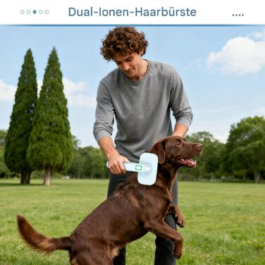 Щітка для собак Zupfbürste – самоочисна, для догляду за шерстю, масаж, розчісування, вичісування, для цуценят та кошенят, для довгої та короткої шерсті