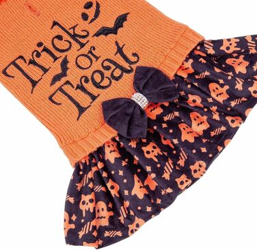 Пуловер для собак CuteBone на Halloween для середніх собак, дівчаток, з вишивкою 