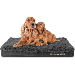 Ортопедичне ліжко для собак, велике, з штучного хутра, 101 x 64 x 10 см, вологостійке, з піною з пам'яті, сіре