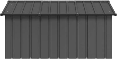 Будка для собаки vidaXL антрацитова 116,5x153x81,5 см, оцинкована сталь
