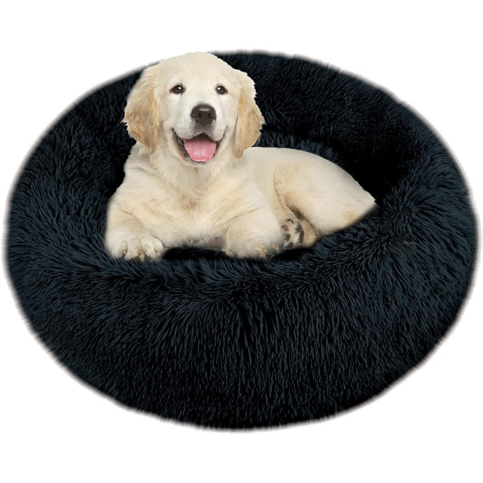 Зручне заспокійливе ліжко для собак середнього розміру, миється, Anti-Angst, ліжко-пончик, розкішне, тепле, м'яке, покращений сон, дивовижне ліжко для котів, затишне, з неслизьким дном