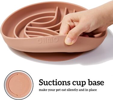 OHMO Antischling Napf для собак (Світанок): миска для собак, котів та цуценят, запобігає здуттям, не ковзає, екологічне силікон, колір Кораловий, розмір L
