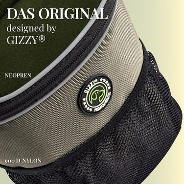 Сумка для ласощів для собак GIZZY® з практичним відкриванням однією рукою, ідеальна для тренувань та виховання цуценят. Сумка для ласощів на прогулянці для собак [Чорний] (Бежево-L з дощовим капюшоном)