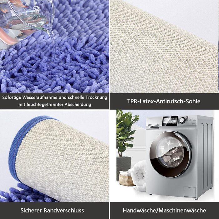 Килимок для собак Cleany Matte Hunde: надпоглинаючий, 50x80 см, фіолетово-блакитний