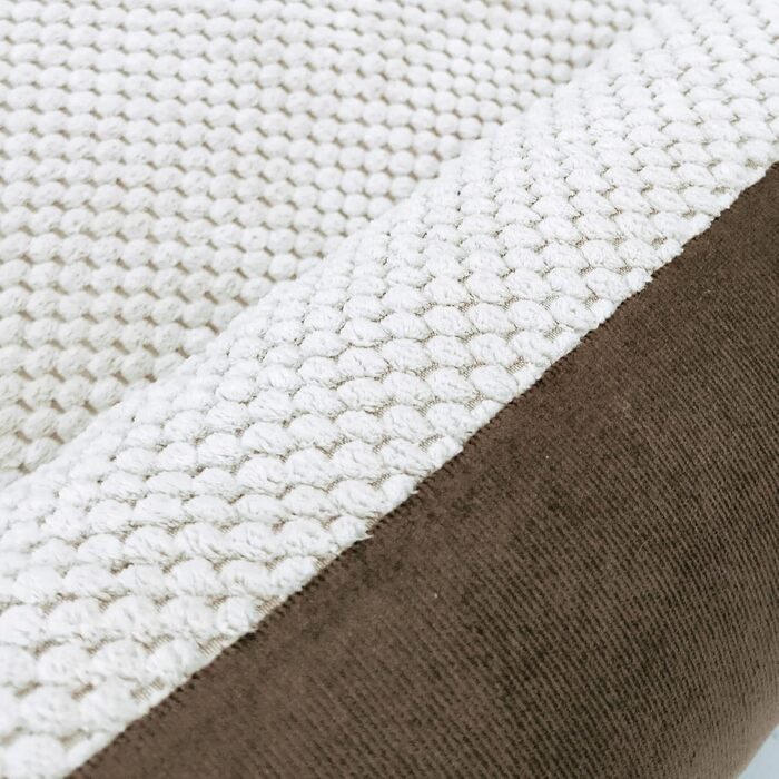 М'яке ліжко для собак та котів Teo 60x40 см, коричнево-бежеве, з можливістю прання