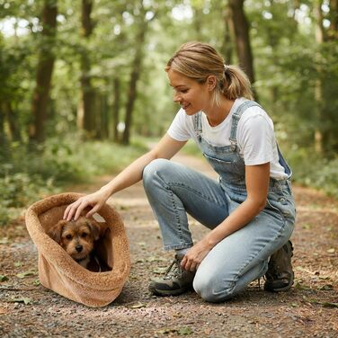 Водонепроникна переноска для кота на плечі - сумка-переноска для тварин з безпечним кріпленням | Колір: коричневий