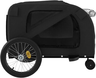 Причіп для велосипеда для собак, чорний, Oxford-Gewebe та залізо, LH50939