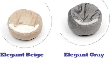 Кругле ліжко для собак та котів, плюшеве, 60 см (Бежевий)