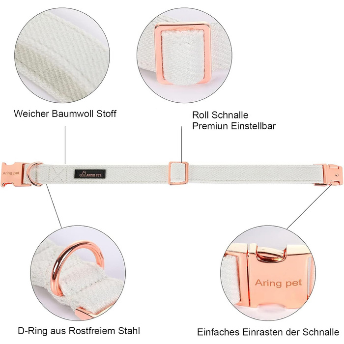 Яскравий різдвяний нашийник для собак Aring Pet, бавовняний нашийник з бантом, милий дизайн, подарунок з металевою застібкою для великих собак (S, білий)