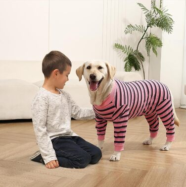 Захисний костюм для собак після операції, для собак та сук, професійний захист ран, дихаючий одяг, XL, світло-рожевий