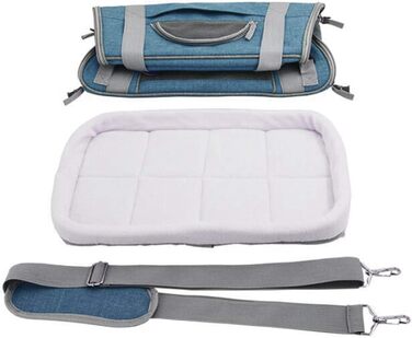 Складана переноска для собак та котів PJDDP, блакитна: зручна та комфортна переноска для тварин