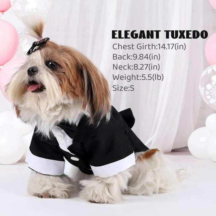 Smoking для собак Norbi, розмір M, червоний, комплект з краваткою для урочистих заходів