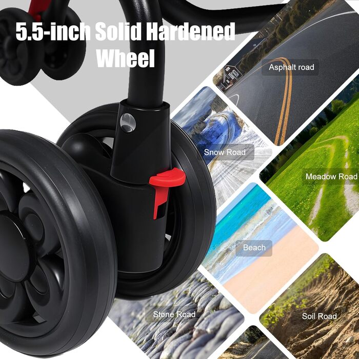 Дитяча коляска для собак: складана модель для маленьких та середніх порід, з тримачем для напоїв (чорна)