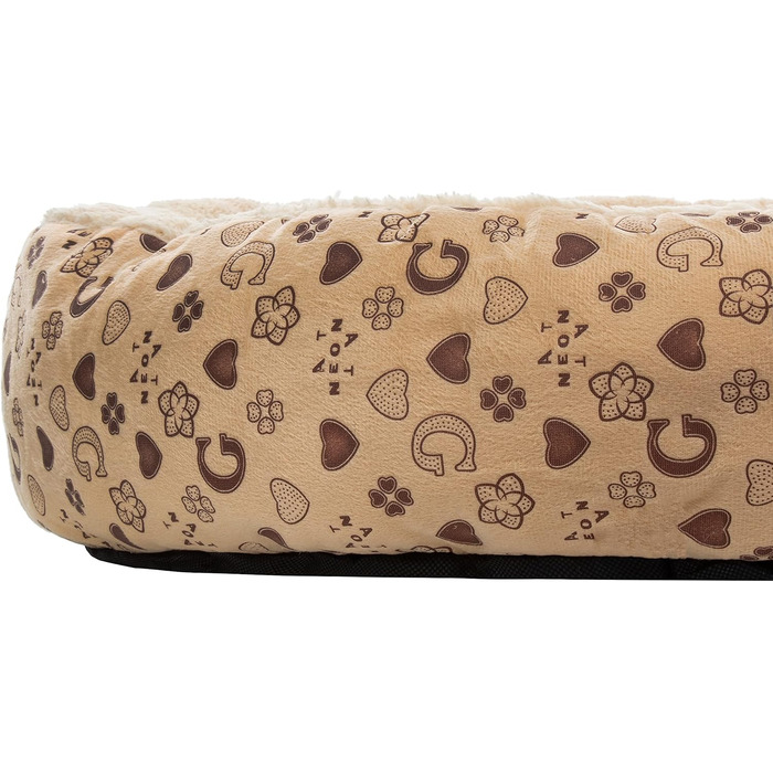 Килимок для тварин Brandsseller, Ø 50 см, м'який, з подушкою, для котів та собак, бежевий