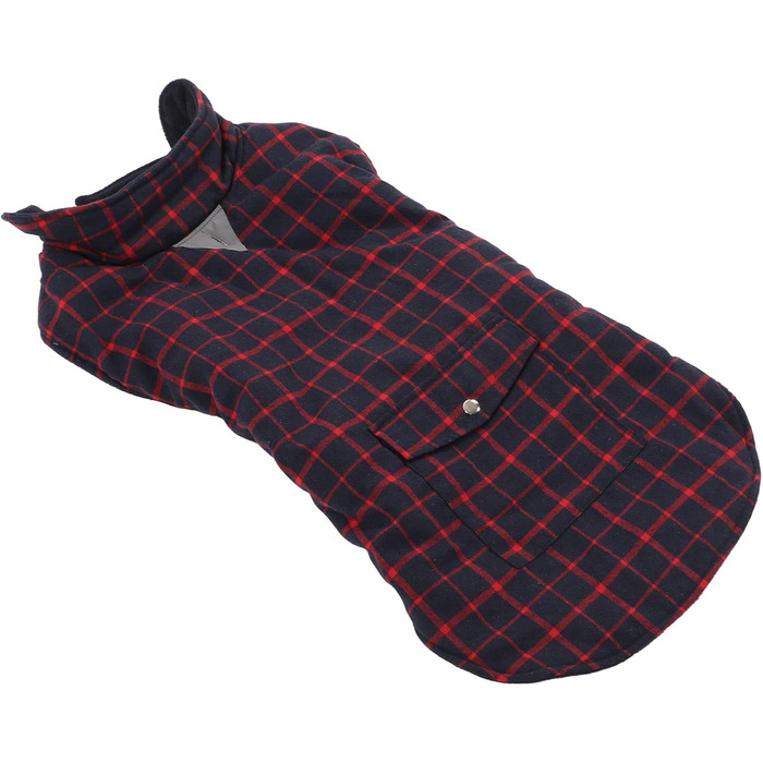 Зимова куртка для собак, теплий вітрозахист, в клітинку, для малих, середніх та великих собак, тепла флісова куртка для активностей на холодному повітрі (розмір XXL)