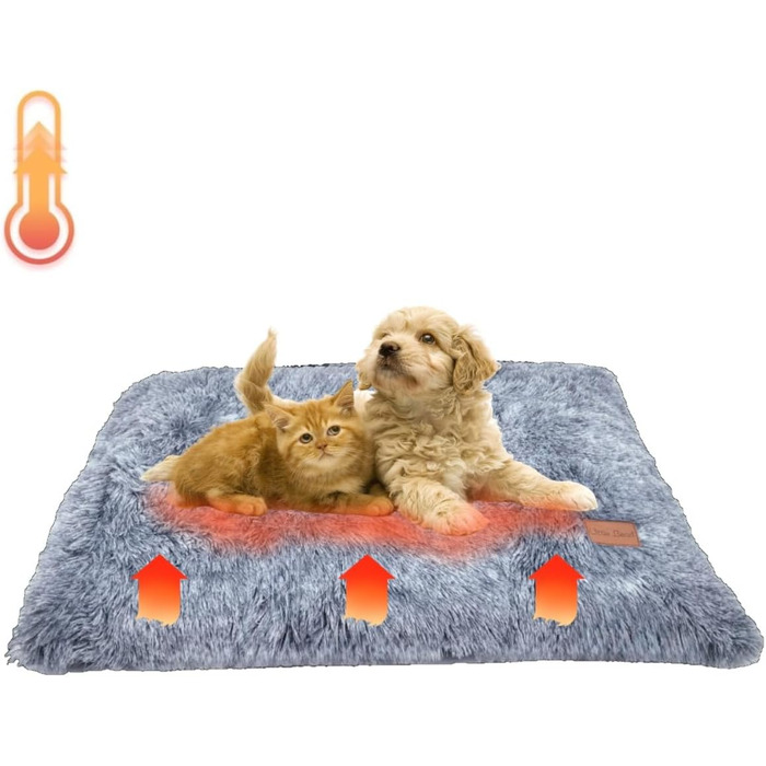 Самогріюча килимок для котів та собак Little Bean, 60x45x6 см, S, не потребує електромережі, теплий зимовий килимок для тварин, антиковзаюча поверхня