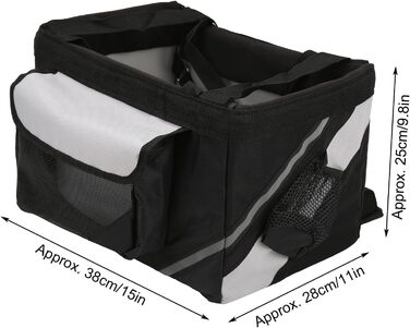 Сумка-переноска для велосипеда Jerys, універсальний велосипедний кошик для собак, знімний, 15x11x9,8 дюймів, оксфордська тканина, для маленьких та середніх собак