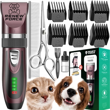 Професійна потужна та тиха машинка для стрижки собак, котів та інших домашніх тварин