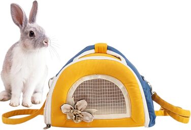 Транспортна сумка для маленьких тварин: переноска для собак, котів, шиншил | Переноска для хом'яків, кроликів, морських свинок, аксесуари для подорожей (Помаранчевий)