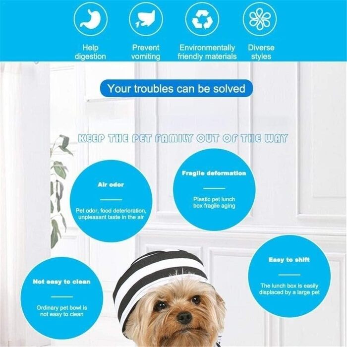 Керамічні миски для собак та котів з дерев'яною підставкою | VIKEDI | Керамічні миски для корму та води для тварин