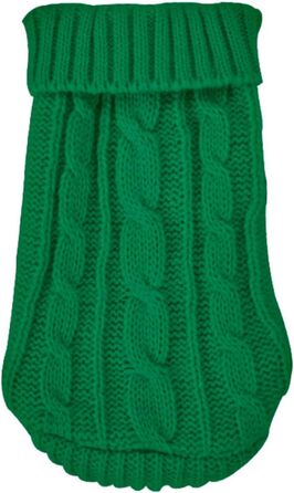 Зимовий пуловер для собак, класичний одяг для маленьких собак, цуценят, котів, в'язаний пуловер, для такс, шнауцерів (зелений, розмір XXS (4) 0,5–1,5 кг)