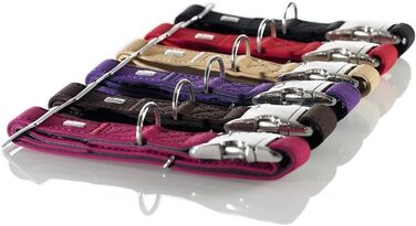 Нашийник для собак HUNTER SOFTIE ALU-STRONG, штучна шкіра, алюмінієва застібка, чорний, M