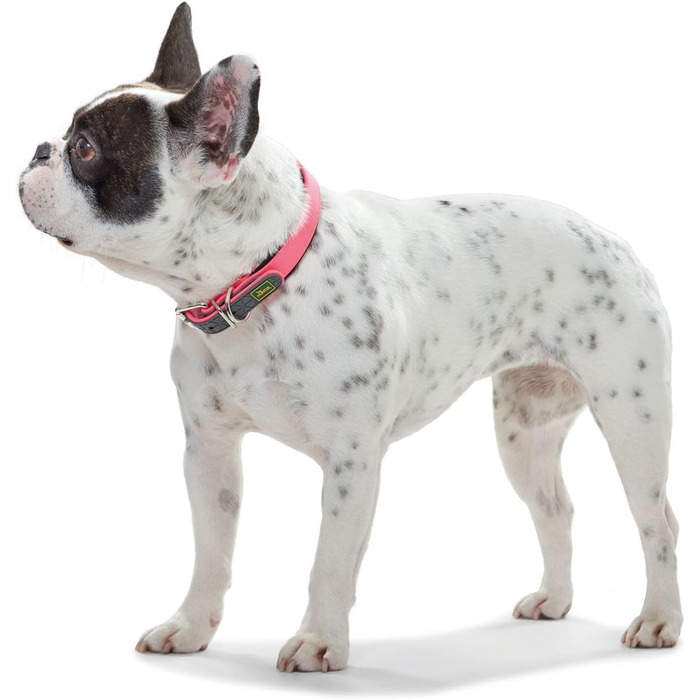 Нашийник для собак HUNTER CONVENIENCE COMFORT, неонове рожевий, з неопреновою підкладкою, стійкий до погодних умов, зручний у догляді, для спорту та відпочинку, розмір 50