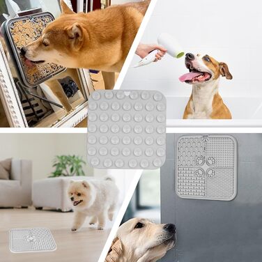 Килимок для годування собак, котів, цуценят: повільне годування, тренування, миска-лежанка з присосками