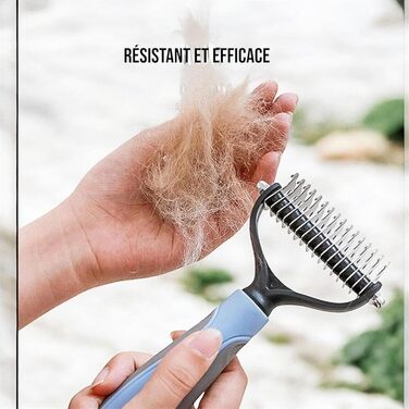 Щітка для собак та котів з довгим хутром, 17+9 двосторонні щітки для підшерстя, гребінець для собак з нержавіючої сталі