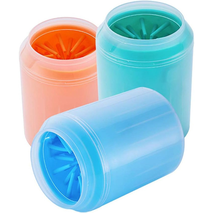 Портативний очищувач лап для собак, миска для лап з силікону, зелений (L)