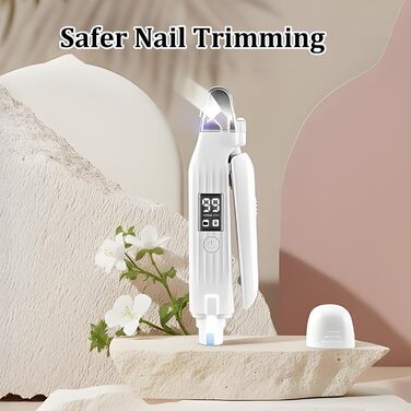 Набір для догляду за кігтями собак Nagelknipser з підсвічуванням 2 в 1 - LED-дисплей, USB-зарядка, алмазний нашийник, безпечний, тихий