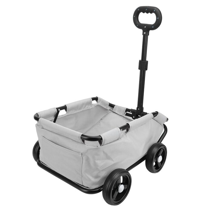 Дитяча коляска для собак, 4-колісна ручка, регульована коляска для малих та середніх собак, візок для джогінгу з собакою, коляска, водонепроникна з м'якою оббивкою сірого кольору