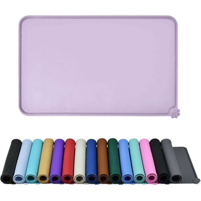 Силіконові килимки для тварин - водонепроникні килимки для собак та котів з піднятими бортиками. Розмір 60x40 см (1 шт.)