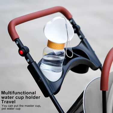 Дитяча коляска для собак з 4 колесами, до 22,7 кг, складна, з сумкою та регульованою ручкою