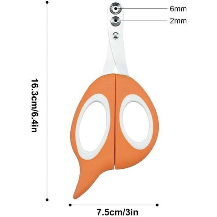 Тримери для кігтів котів з захистом, подвійний отвір, для котів, кошенят, собак, 3 шт. помаранчевого кольору