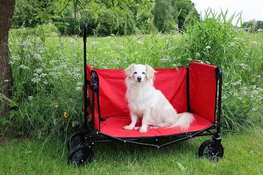 Фросал Візок для собак Бруно, чорний, складний | Транспортний візок для тварин