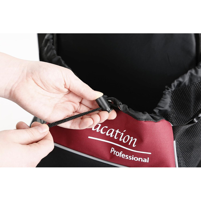 Сумка переносна Kerbl Fronttragetasche Vacation, 31 x 24 x 38 см, чорний/червоний