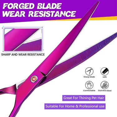 Професійна фенувальна ножиця для собак та котів - інструмент для грумінгу вдома