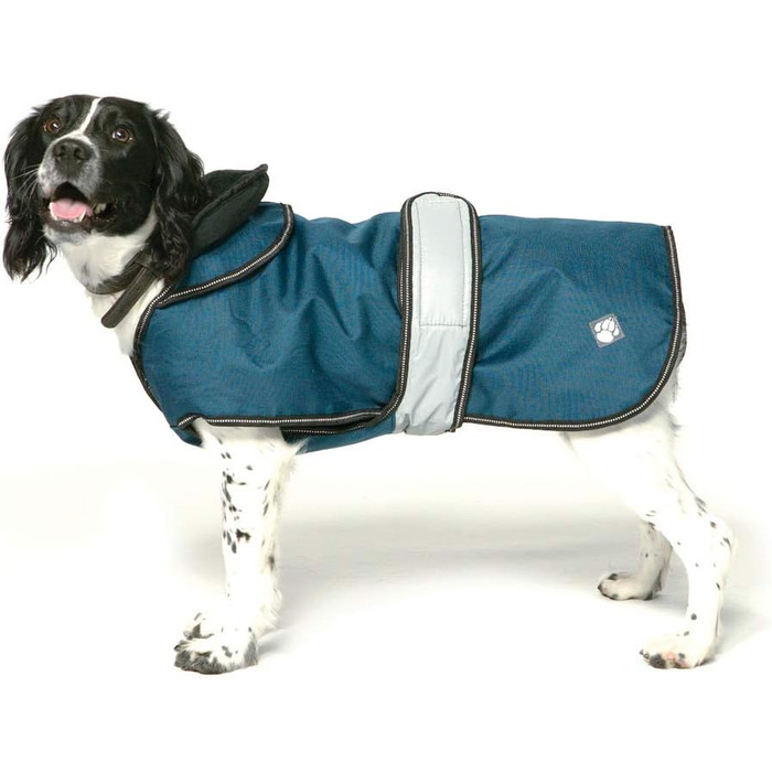 Водонепроникний одяг для собак Danish Design, знімний підкладка з флісу, відбиваючий, блакитний